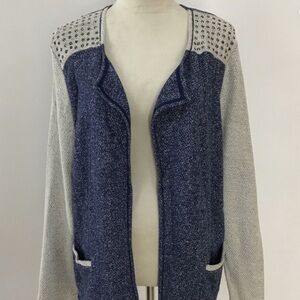 Style & Company Studded Open Front Cotton Cardigan Women's Size M